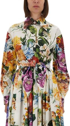 Dolce & Gabbana Flower Bouquet Print Popel -Shirt