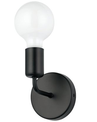 Eglo Eglo Avondale 1 Light Open Bulb Wall Light With Matte Black Finish