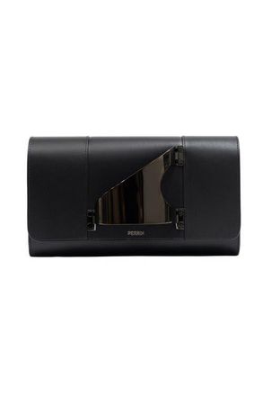 Perrin Paris LEiffel Classic Clutch in Black Ruthenium at Nordstrom