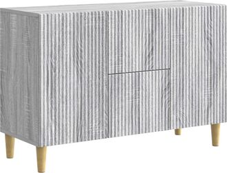 vidaXL Aparador Gris Sonoma 89 X 34,5 X 60 Cm Madera De Ingenier&iacute;a Vidaxl