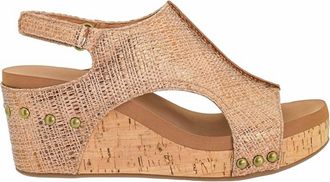 Corkys Footwear Womens Carley Sandal In Bronze Raffia
