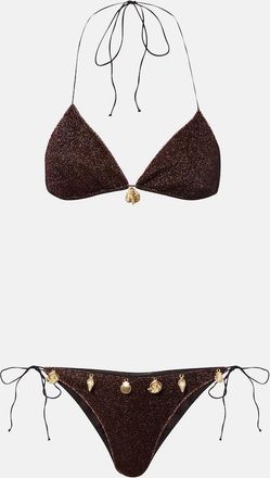 Os&eacute;ree Lumiere embellished bikini