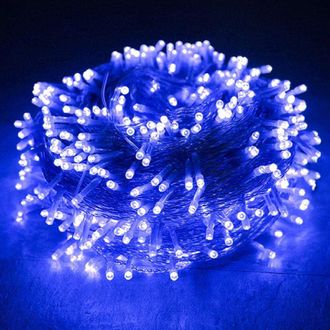 OEM Guirnalda De Luces Led De 100 M, 1000 Puntos, Luz Azul Claro, Resistente Al Agua Ip65, Para Uso En Exteriores Y Fiestas