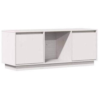 Berkfield Home TV Cabinet White 110.5x35x44 cm Solid Wood Pine