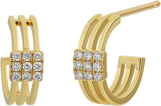 Bony Levy Prism 18K 0.11 Ct. Tw. Diamond Half Hoop Earrings