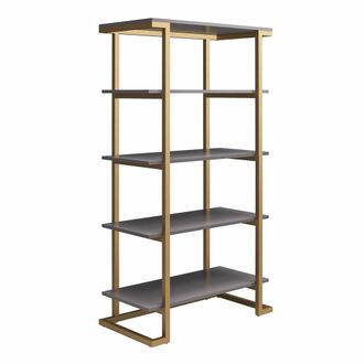 CosmoLiving by Cosmopolitan Biblioteca con 5 estantes en mdf gris grafito