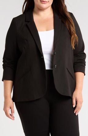 Universal Standard Beas Ponte Blazer in Black at Nordstrom, Size 2Xl