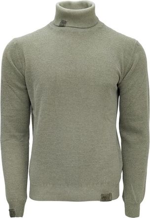Bob Groene militaire stijl wollen coltrui - Heren - Coltruien - Groen - L - Wol - Truien & Vesten