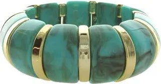 Olivia Welles Kenze Boho Bangle Bracelet in Gold /Turquoise at Nordstrom Rack