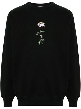 MACCAPANI Macca floral-print sweatshirt - unisex - Cotton - L - Black