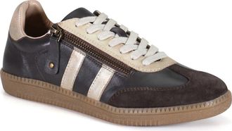 Diba TO PAZ Lace Up Leather Sneaker in Dark Brown/gold at Nordstrom, Size 9.5