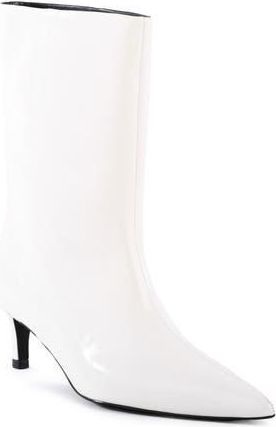 Seychelles Game Changer Pointed Toe Kitten Heel Boot in White Leather at Nordstrom Rack, Size 6.5