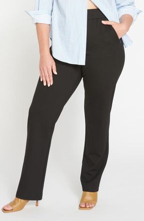 Universal Standard Smart Elastic Waist Ponte Pants in Black at Nordstrom, Size 4X-Large