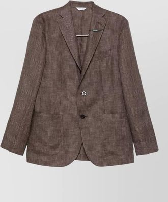 Boglioli linen double breasted jacket notch lapels