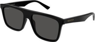 Gucci Square Oversize Zonnebril - Heren - Zonnebrillen - Zwart - 57 MM - Accessoires