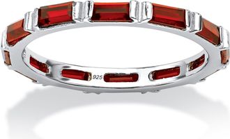 Palm Beach Jewelry Birthstone.925 Sterling Silver Eternity Band