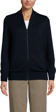 Lands End School Uniform Adult Legacy Full Zip Cardigan in Classic Navy at Nordstrom, Size Xx-Large