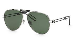 Philipp Plein SPP048M 0583 Mens Sunglasses Silver Size 62