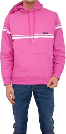 GCDS Katoenen Hoodie voor Mannen - Heren - Hoodies - Roze - S - Katoen - Hoodies & sweatvesten