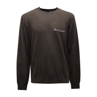 Armani Round-neck Knitwear, male, Green, Size: XL 8Nzm5A Zm1Yz Crewneck Sweater