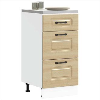 Berkfield Home Kitchen Base Cabinet Kalmar Sonoma Oak Engineered Wood