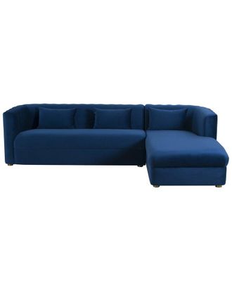 TOV Furniture Tov Furniture Callie Navy Right Velvet Sectional