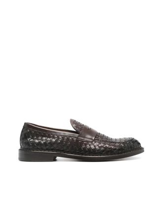 Doucal's Brown Woven Loafers