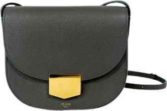 Celine Pre-owned Trott tas - Dames - Vintage Schoudertas - Grijs - ONE Size - Leer - Vintage