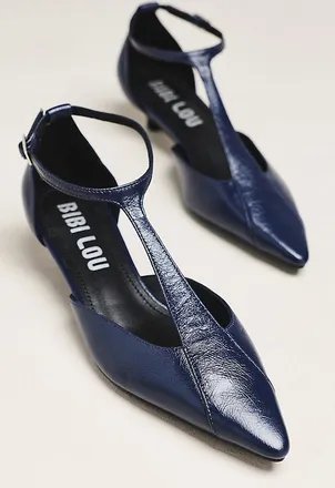 Bibi Lou Canna 35 Leather Ankle-Strap Kitten Heels