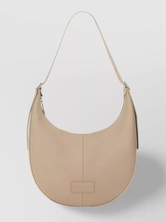 Longchamp curved shape shoulder bag with adjustable strap