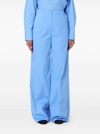 Msgm high-waisted trousers - Blue