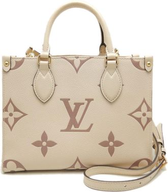Louis Vuitton Cream Monogram Empreinte Tote Bag (Pre-Owned)