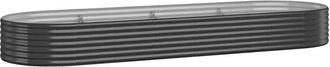 vidaXL Vidaxl - Jardinera arriate acero galvanizado antracita 322x100x36cm
