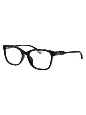 Chlo&eacute; CH0276OA Black and Transparent Acetate Eyeglasses - Black