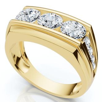 Pompeii3 Mens 2Ct Diamond Accented Wedding Anniversary Ring 14k Gold Lab Grown FG/VS