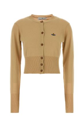 Vivienne Westwood Camel Cotton Bea Cardigan