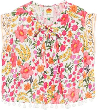 Farm Rio Top con pompon - Bianco