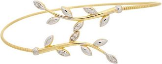 Meshmerise 18K Plated 0.10 Ct. Tw. Diamond Bangle Bracelet
