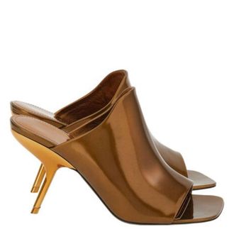 Ferragamo Era Patent Leather Mules, Size 7 C
