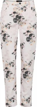 C.Ro Rozenbloemprint Jurk - Dames - Slim Fit Broeken - Veelkleurig - 3XL - Broeken