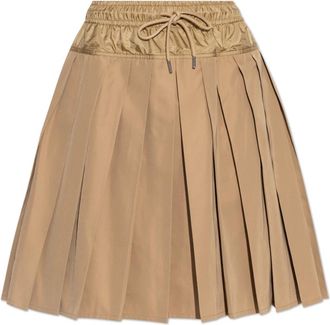 Moncler Rokken, Dames, Beige, XS, Geplooide rok