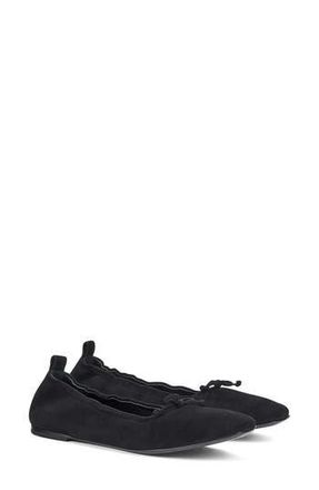 AGL Memy Ballet Flat in Black Velour at Nordstrom Rack, Size 11.5Us / 41.5Eu