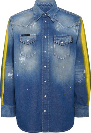 Philipp Plein Denim Shirt Ls