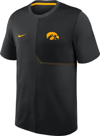 Nike Iowa Sideline Coach Nike Mens Dri-FIT College Top in Black | 03B2057YIA-GQK