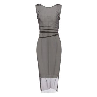 Maison Margiela Sheer Dress - female - Maison Margiela - Midi Dresses - Gray - XS - Dresses