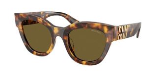 Miu Miu MU01YSF Asian Fit 14L09Z Womens Sunglasses Tortoiseshell Size 51