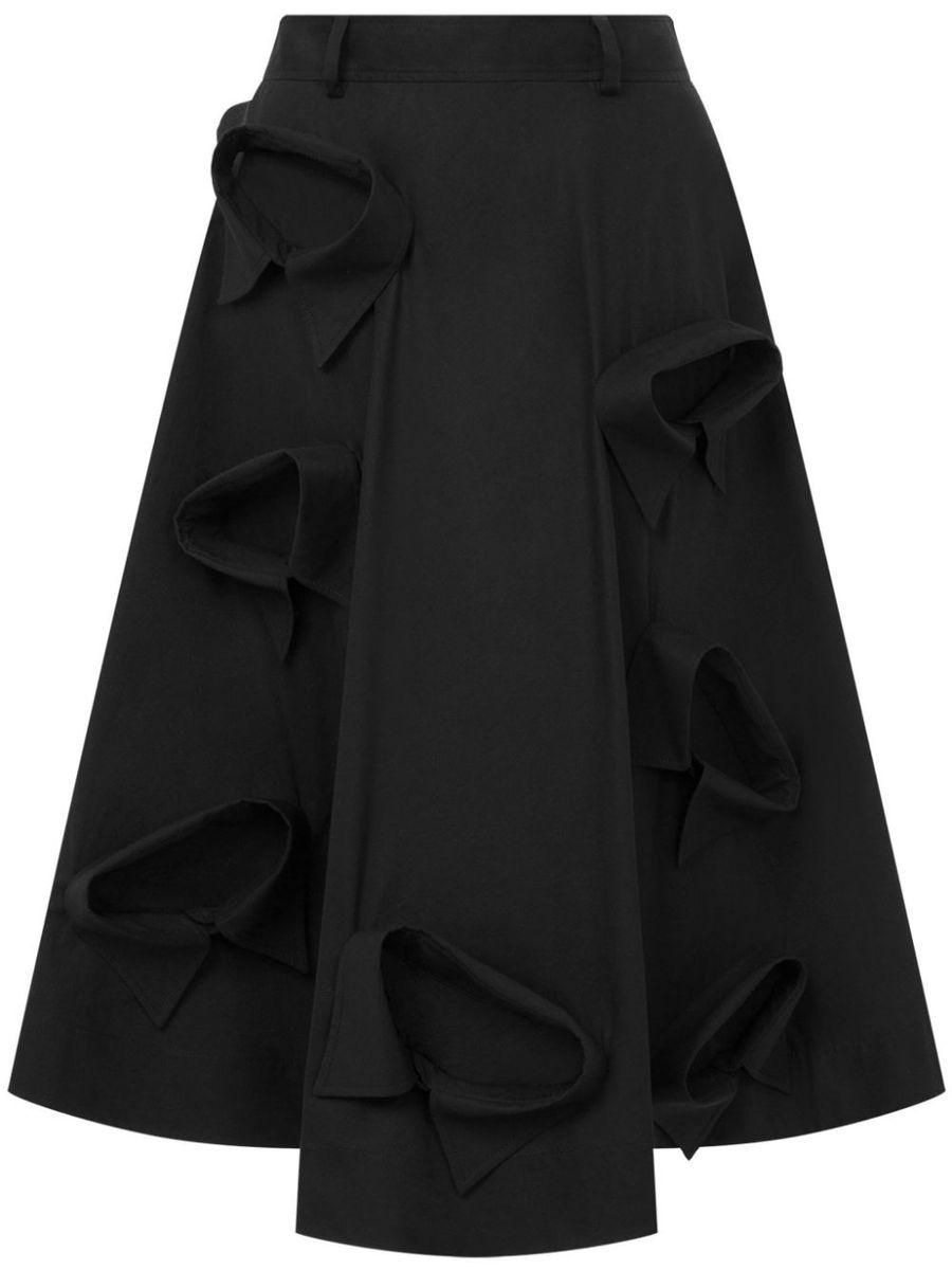 スカート MOSCHINO Jewel button nylon blend skirt Black Moschino Jewel Button Nylon Blend Skirt | Balardi