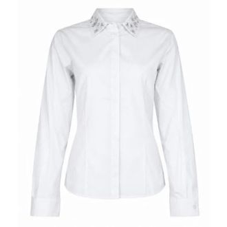 Liu Jo Poplin Shirt with Studs - female - Liu Jo - Shirts - White - XL - Blouses & Shirts