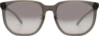 Emporio Armani Grey Gradient Mirror Silver Square Mens Sunglasses EA4215D 50296I 56