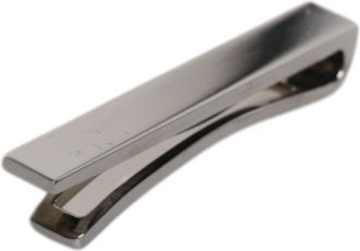 Dolce & Gabbana Mens Black Tone Brass Logo Branded Tie Clip Bar
